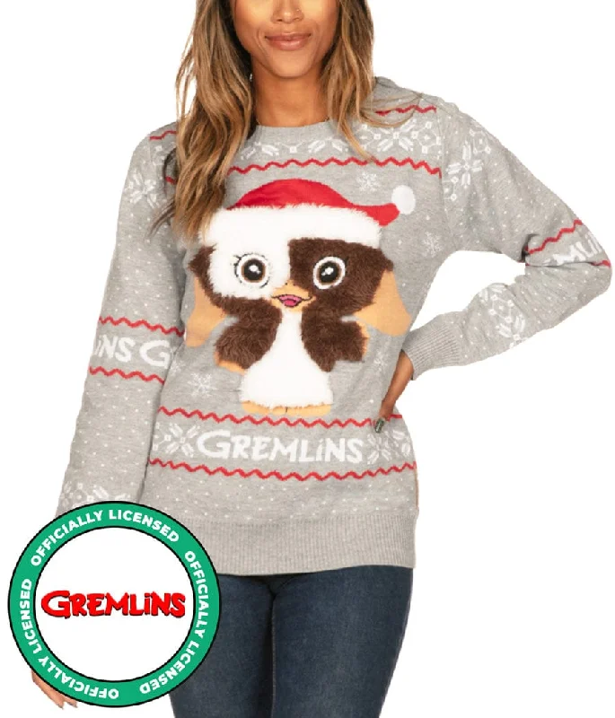 Women's Gremlins Ugly Christmas Sweater Seamless Knitted Crochet