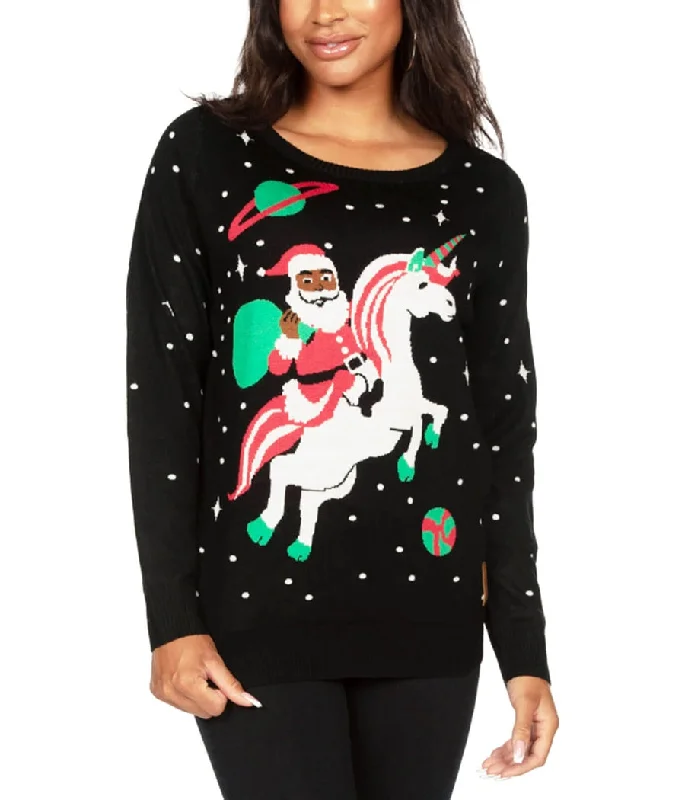 Women's Santa Unicorn Ugly Christmas Sweater Mesh Fabric Canvas Fabric Denim Fabric