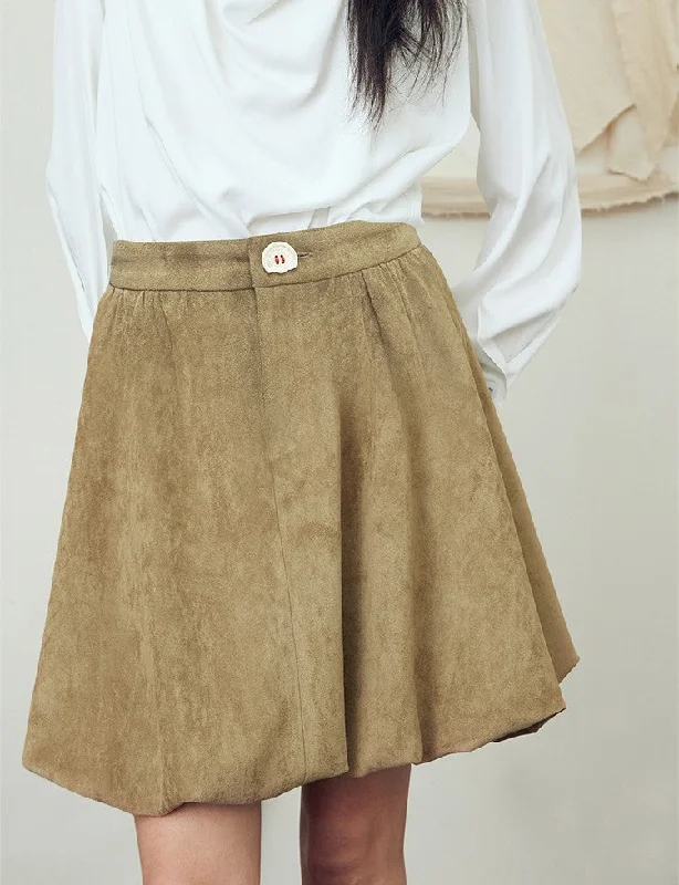 Faux suede skirt vintage skirt charm