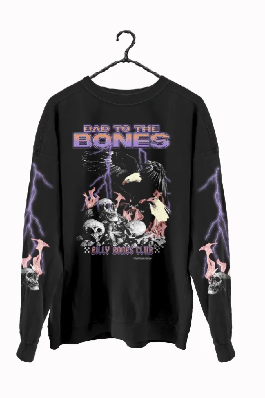 BILLY BONES DEATH RIDER CREW SWEATER - VINTAGE BLACK Lightweight Heavyweight Midweight BILLY BONES DEATH RIDER CREW SWEATER - VINTAGE BLACK Lightweight Heavyweight Midweight