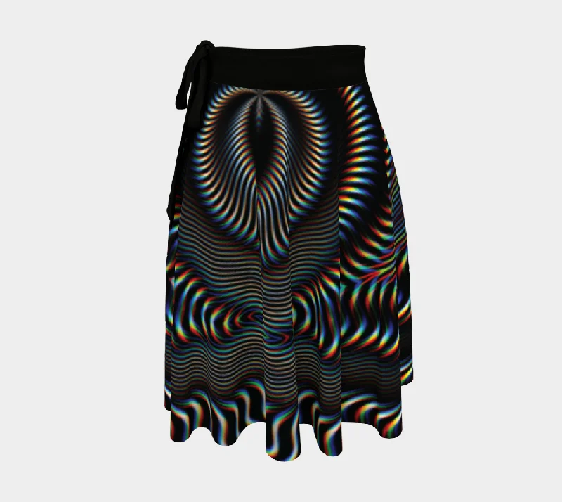 Waveform Wrap Skirt pleated skirt texture