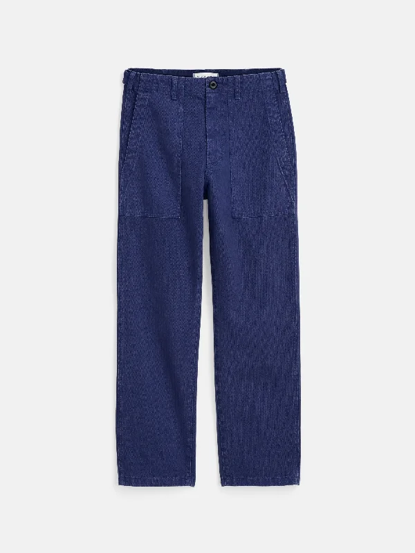 Neil Pant in Herringbone Formal Wide-Leg Pants