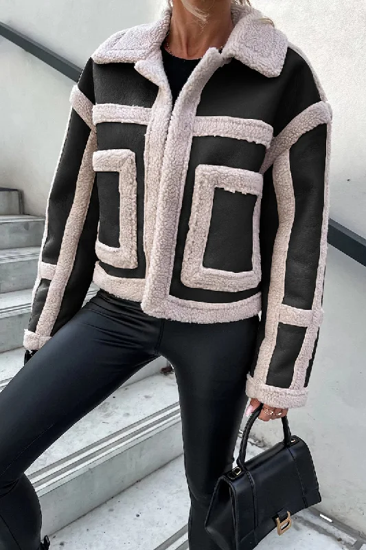 WOMEN PLUSH WARM FALL WINTER LAPEL JACKET Ribbed Jacket Pleated Jacket Ruffled Jacket WOMEN PLUSH WARM FALL WINTER LAPEL JACKET Ribbed Jacket Pleated Jacket Ruffled Jacket