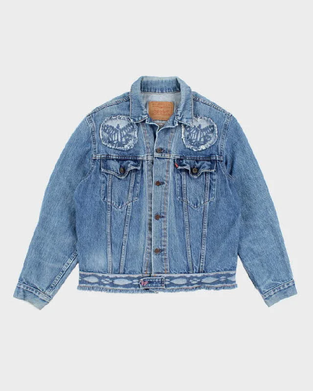 Vintage Women's Levi's Customised Jacket -  M Rayon Fabric Velvet Fabric Corduroy Fabric