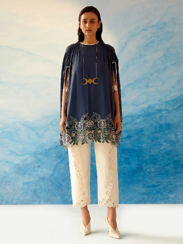 Ivory Cutwork Tulip Pants Trendy Palazzo Pants