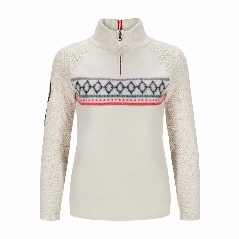 Amundsen Sports - Women's Boiled Ski Sweater - Oatmeal Beaded Sweater Sequined Faux Fur Amundsen Sports - Women's Boiled Ski Sweater - Oatmeal Beaded Sweater Sequined Faux Fur