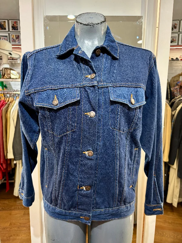 90’s Blue Denim with Back Paint Portrait Jacket by Outgear Print Jacket Jacquard Jacket Embroidered Jacket 90’s Blue Denim with Back Paint Portrait Jacket by Outgear Print Jacket Jacquard Jacket Embroidered Jacket
