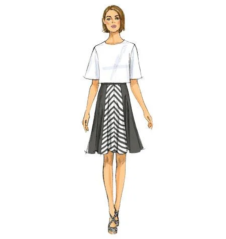 Butterick Pattern B6179 Misses Skirt & Culottes spandex blend skirt