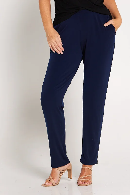 Gianna Pocket Pants in Navy Relaxed Linen Pants