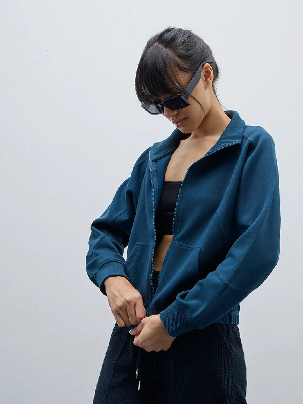 Studiofit Solid Teal Jacket Faux Fur Jacket Real Fur Jacket Shearling Jacket