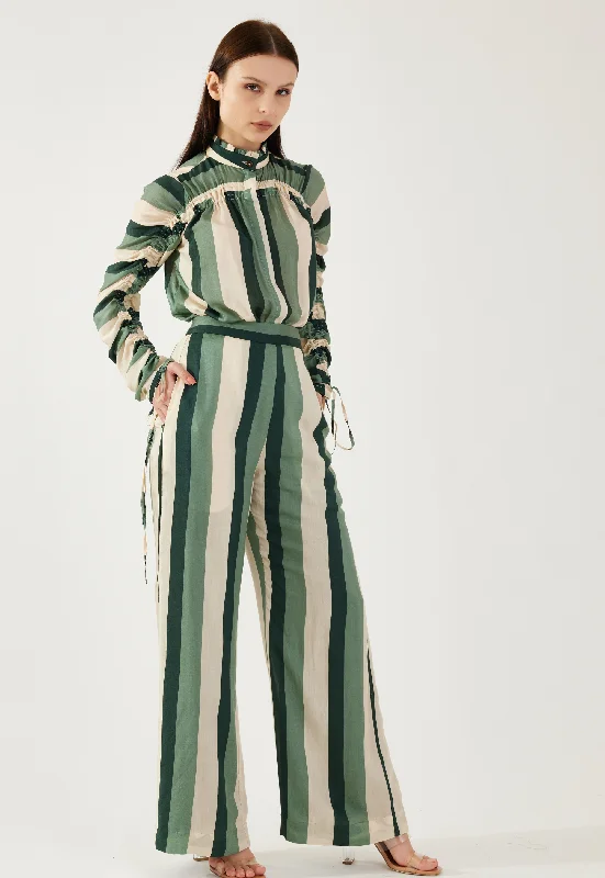 Beige, Olive and green stripe pants Comfortable Jogging Pants