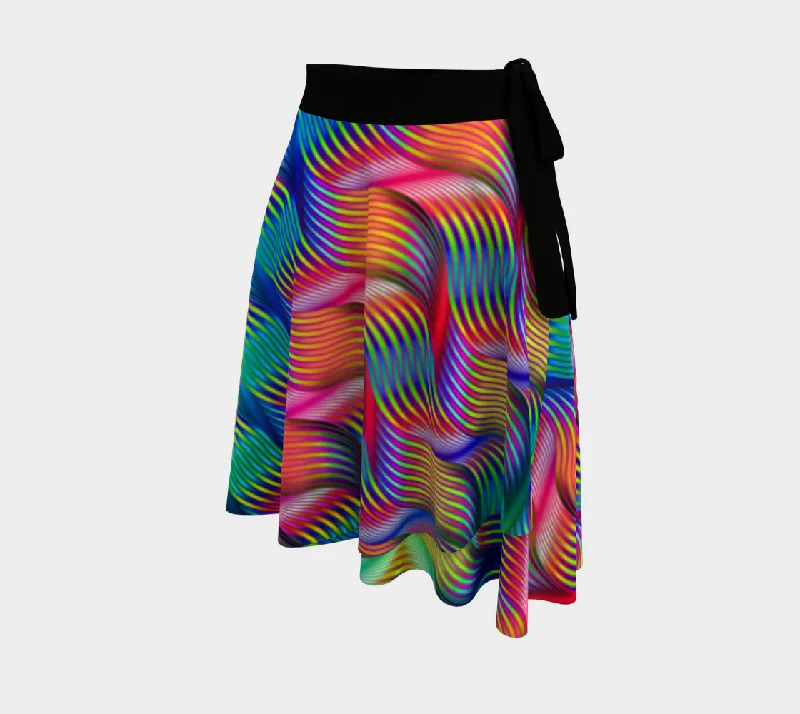 Twisted I Wrap Skirt pleated skirt texture