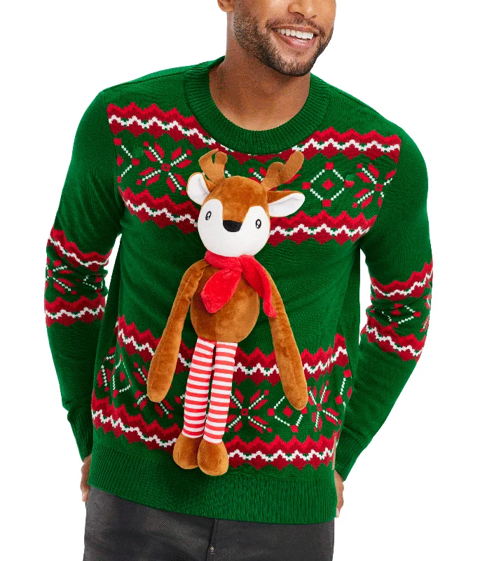 Reindeer Magnetic Couples Sweater Zippered Buttoned Snapped