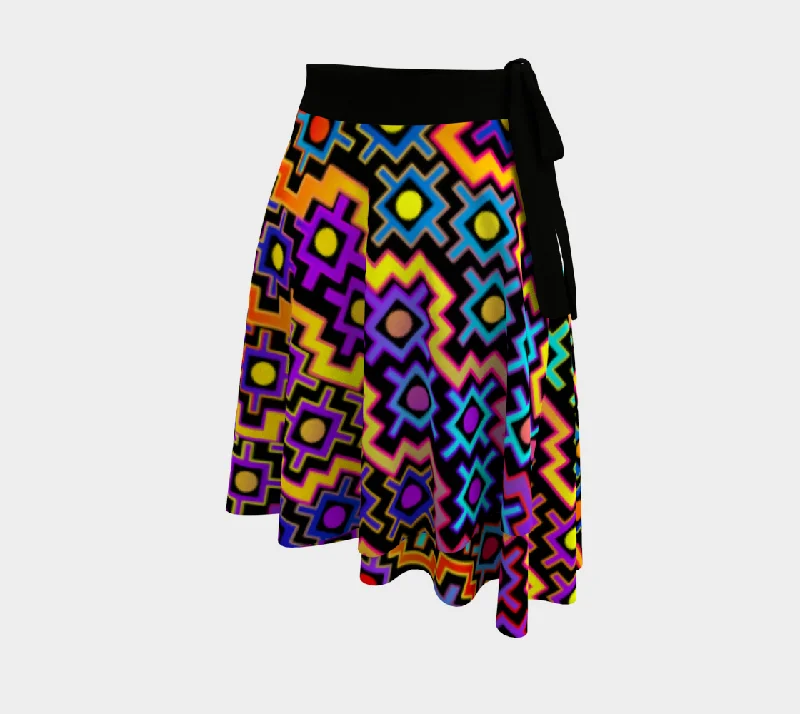 Rainbow Healing Wrap Skirt leather skirt bold