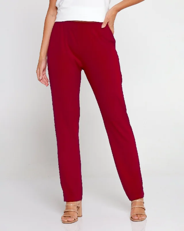 Gianna Pants - Red Cozy Jogger Leggings
