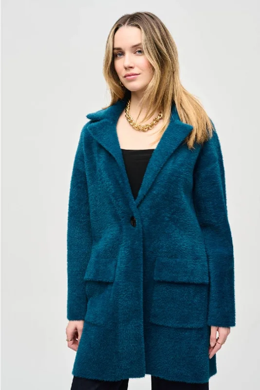 Joseph Ribkoff Twilight Feather Yarn Sweater Coat 243922 Terry Blend Velvet Blend Canvas Blend Joseph Ribkoff Twilight Feather Yarn Sweater Coat 243922 Terry Blend Velvet Blend Canvas Blend