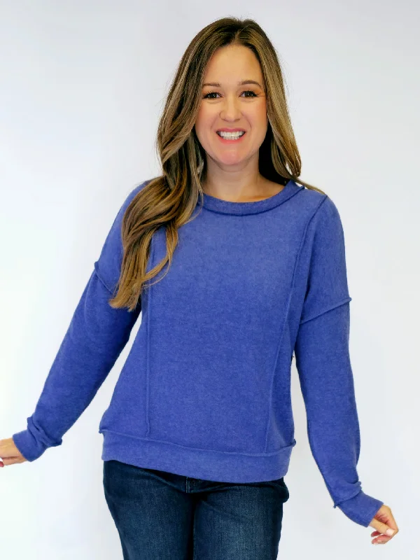 BRUSHED DROP SHOULDER SWEATER - MARLIN Stylish Fashionable Trendy