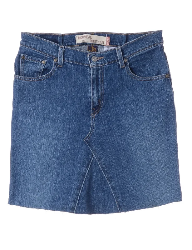Label Jess Denim Mini Skirt high slit skirt