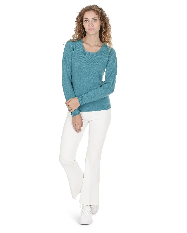 Crown of Edinburgh Cashmere Womens Square Neck Sweater COE 0024 TURQUOISE Notch Collar Peter Pan Collar Cowl Neck Crown of Edinburgh Cashmere Womens Square Neck Sweater COE 0024 TURQUOISE Notch Collar Peter Pan Collar Cowl Neck