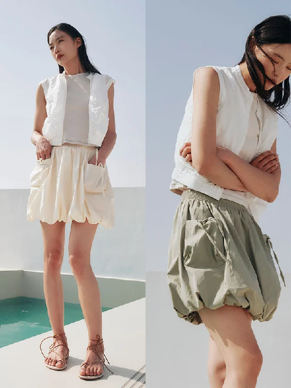 Flower bud worker skirt denim skirt stylish