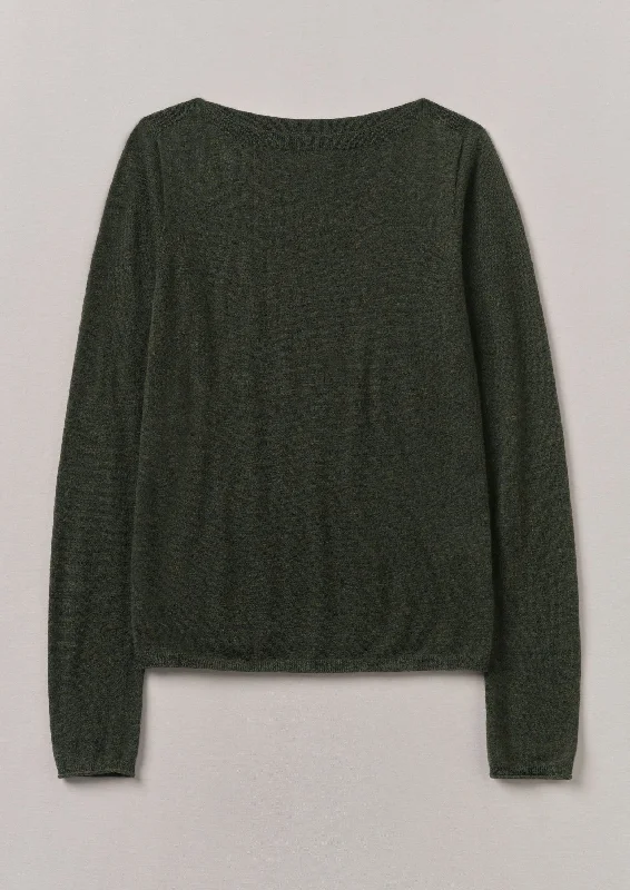 Fine Wool Cashmere Sweater | Green Olive Lace Blend Ribbed Blend Corduroy Blend