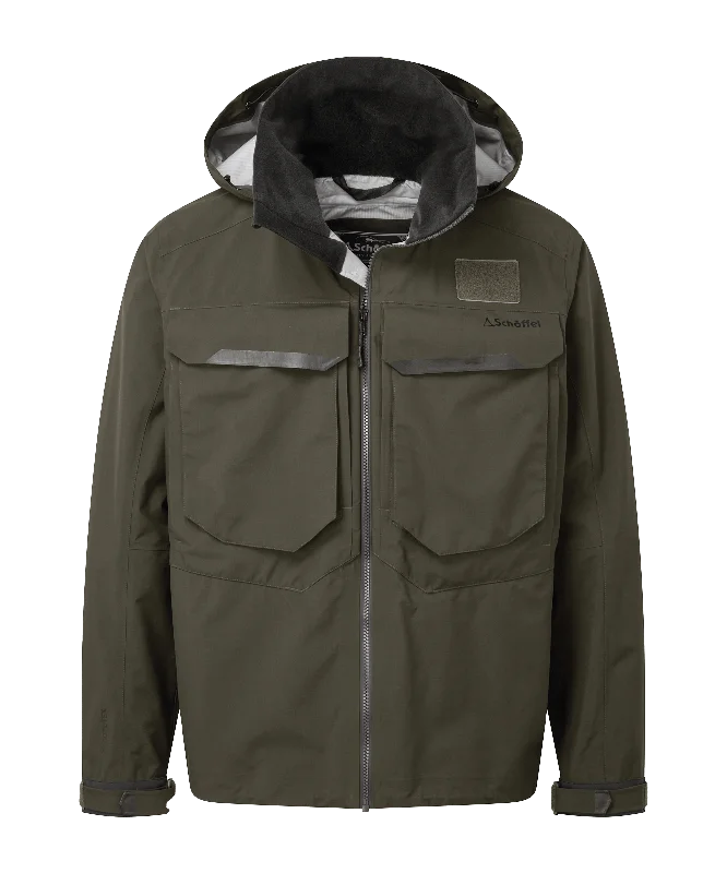 Salar Wading Jacket - Forest Stand-Up Collar Roll-Neck Collar Turtle Neck