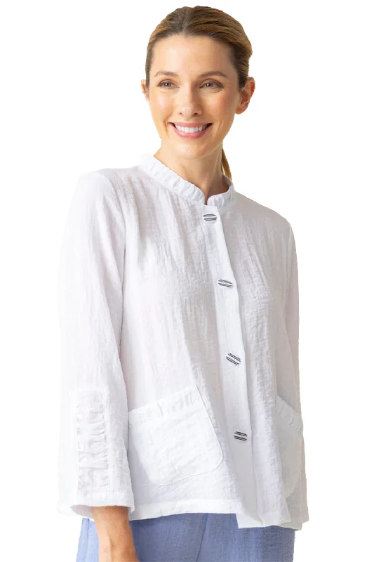 Women's Habitat Express Travel Sld Event Jacket White Zippered Jacket Buttoned Jacket Snapped Jacket Women's Habitat Express Travel Sld Event Jacket White Zippered Jacket Buttoned Jacket Snapped Jacket