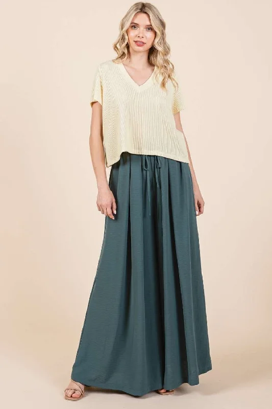 Hazel Blues® |  Mittoshop Pleated Wide Leg Pants Fashionable Work Pants