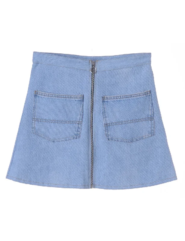 Label Cilla Zip Skirt denim skirt classic