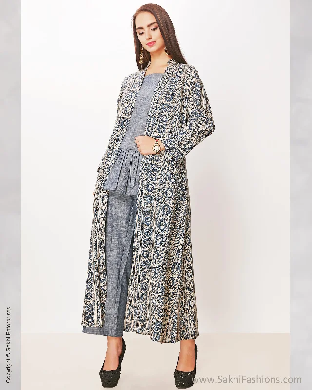 CD-NSD526 Denim 3pc Pant suit High-Waist Jogger Pants