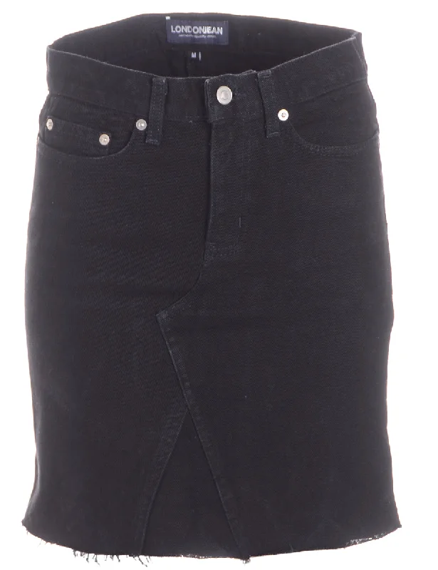 Label Jess Denim Mini Skirt chiffon skirt flowing