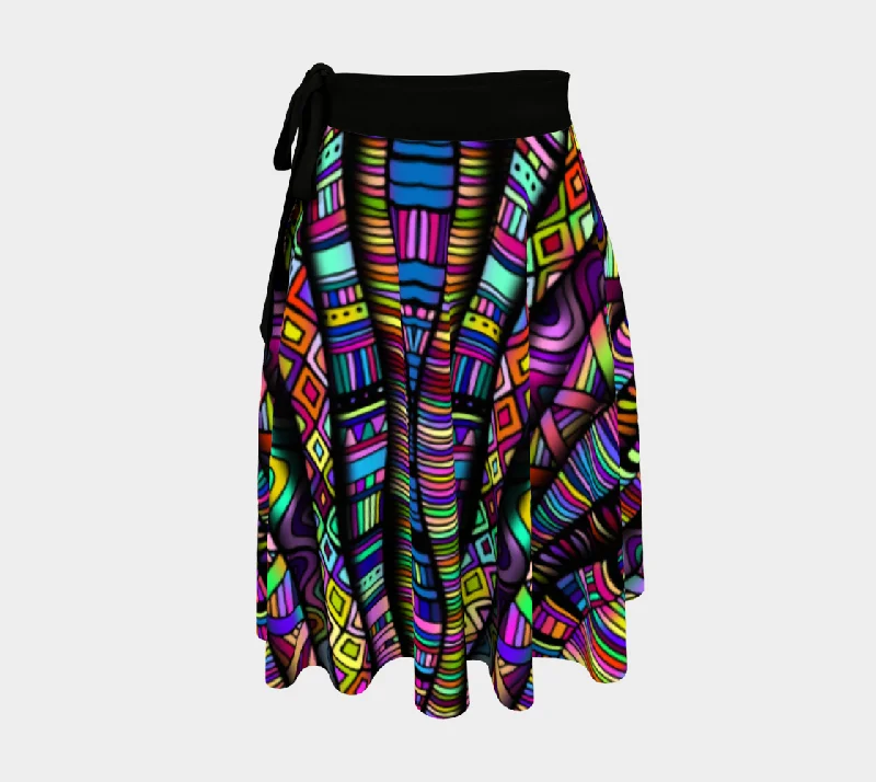 Rainbow Tribe Wrap Skirt slim fit skirt