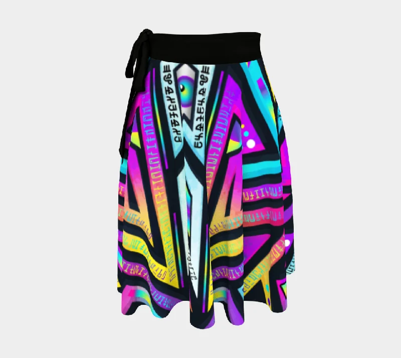 Mystic Mandala Wrap Skirt silk skirt sleek