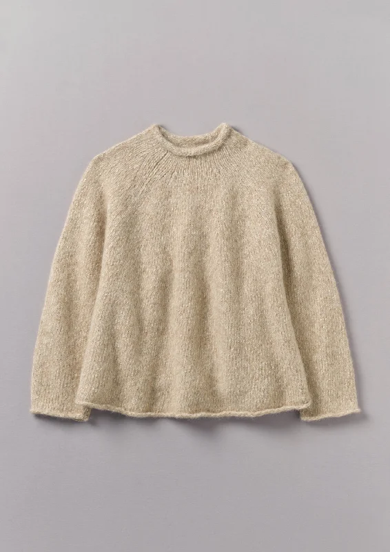 Textured Cotton Alpaca Sweater | Moonstone Hooded Sweater Collared Sweater Shawl Collar Textured Cotton Alpaca Sweater | Moonstone Hooded Sweater Collared Sweater Shawl Collar