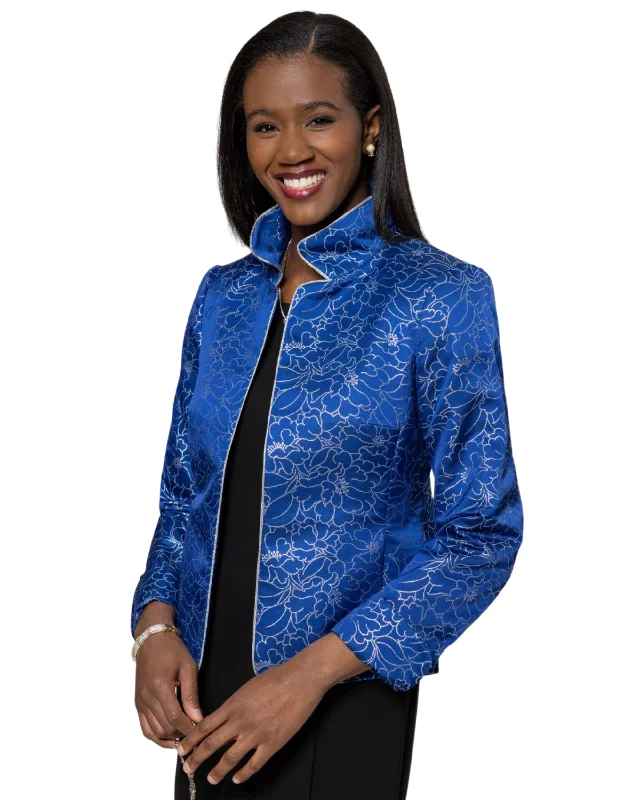 Floral Lurex Suzanne Jacket Fleece Jacket Down Jacket Parka