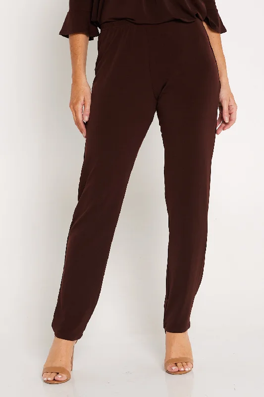 Gianna Pants in Chocolate Comfy High-Waist Jeans