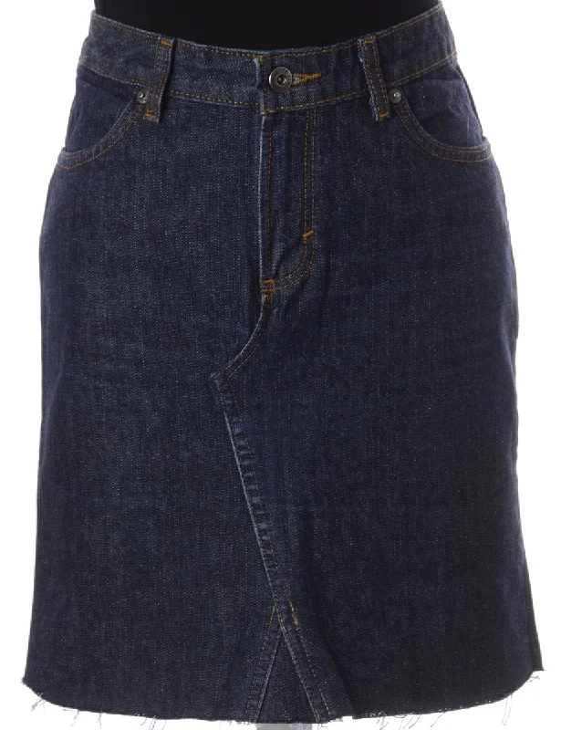 Label Jess Denim Mini Skirt leather skirt sleek
