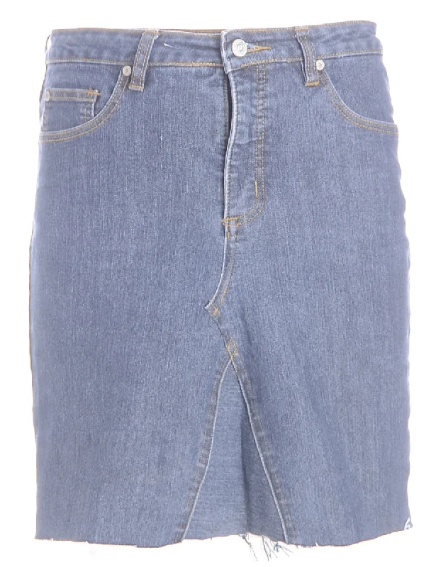 Label Jess Denim Mini Skirt leather skirt modern
