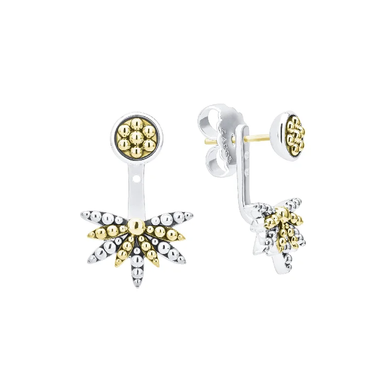 Signature Caviar Two-Tone Stud Earrings with Earring Jacket Zippered Front Buttoned Front Snap Front Signature Caviar Two-Tone Stud Earrings with Earring Jacket Zippered Front Buttoned Front Snap Front