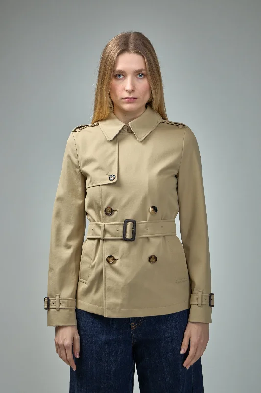 Cotton Blend Trench Jacket Ribbed Jacket Pleated Jacket Ruffled Jacket