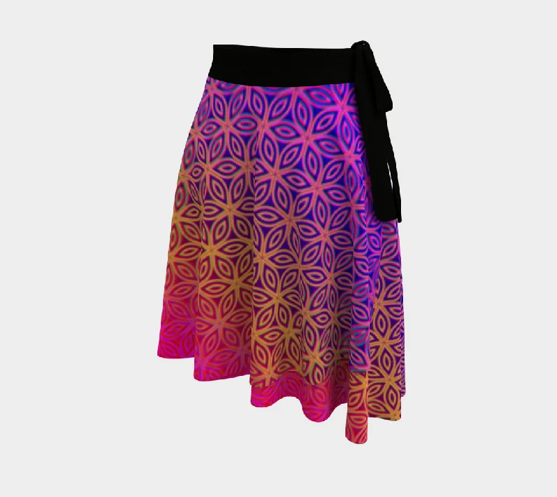 Sacral Bloom Wrap Skirt cashmere skirt rich