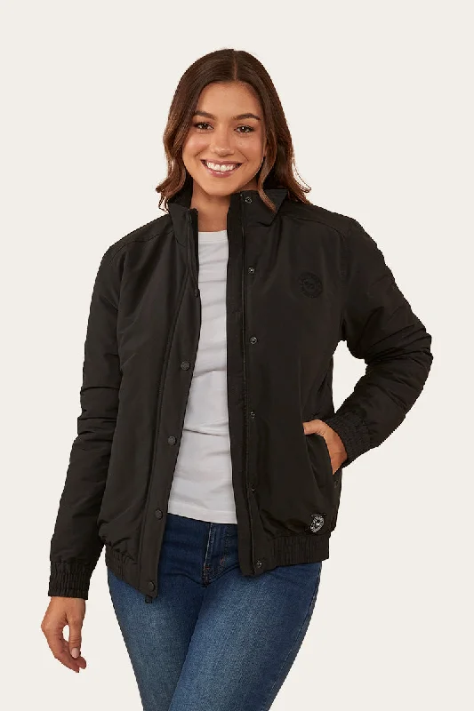 Tesbury Womens Jacket - Black/Black Mesh Jacket Canvas Jacket Denim Jacket