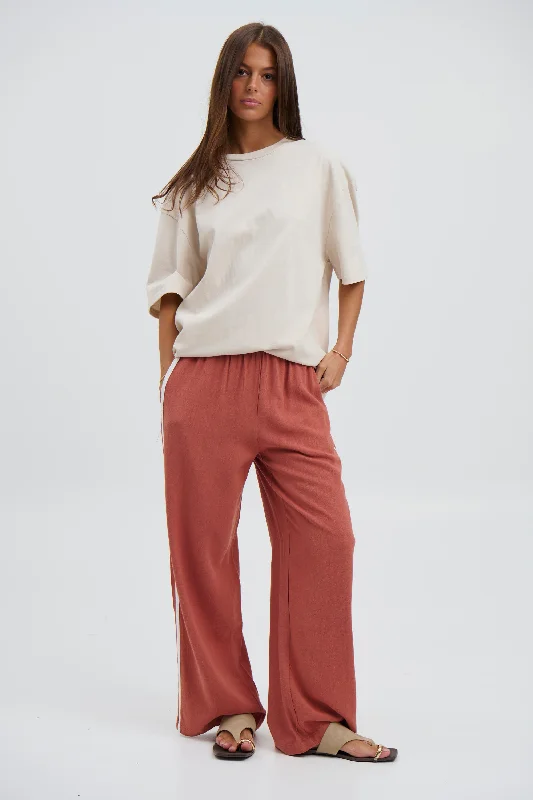 Kirsten Pant Rust Stretch Fit Pants