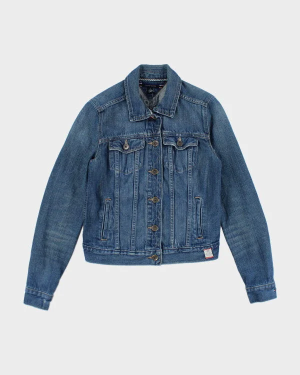 Vintage Y2K Tommy Hilfiger Dark Wash Denim Jacket - S Belted Jacket Elasticated Jacket Padded Jacket Vintage Y2K Tommy Hilfiger Dark Wash Denim Jacket - S Belted Jacket Elasticated Jacket Padded Jacket