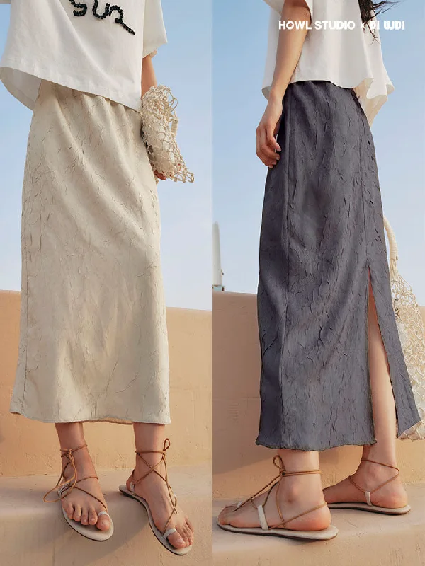 HOWL X DI UJDI Collection Textured skirt velvet skirt luxurious