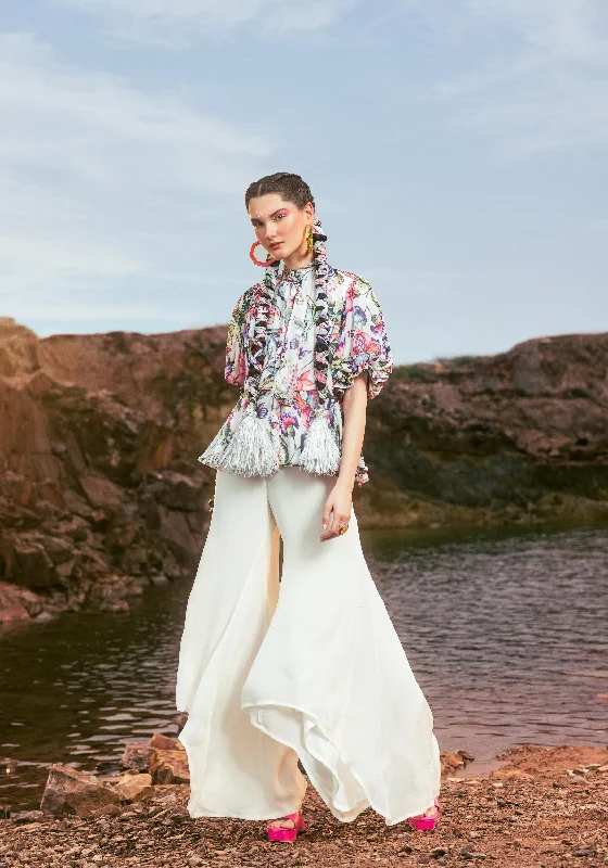Printed Peplum with High Low Pant - Co-ord Set Comfortable Jogger Trousers