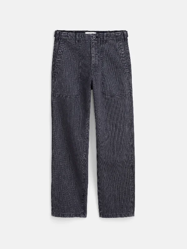 Neil Pant in Herringbone Comfortable Denim Trousers