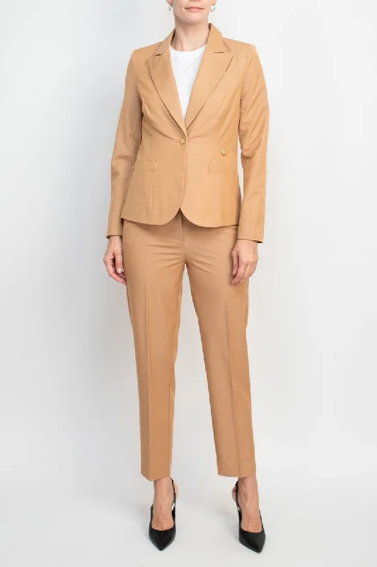 Nanette Lepore Formal Stretch Crepe Jacket Pencil Cut Pant Suit Trendy High-Waist Trousers Nanette Lepore Formal Stretch Crepe Jacket Pencil Cut Pant Suit Trendy High-Waist Trousers