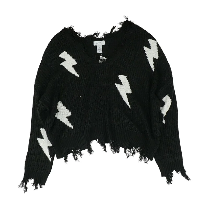 Black MiscV-Neck Sweater High Neck Crew Neck V-Neck