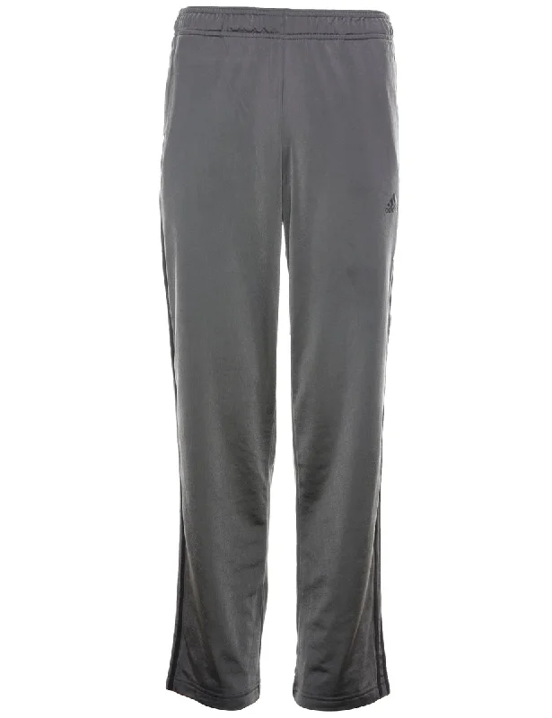 Adidas Black & Grey Track Pants - W34 L32 Soft Cotton Pants